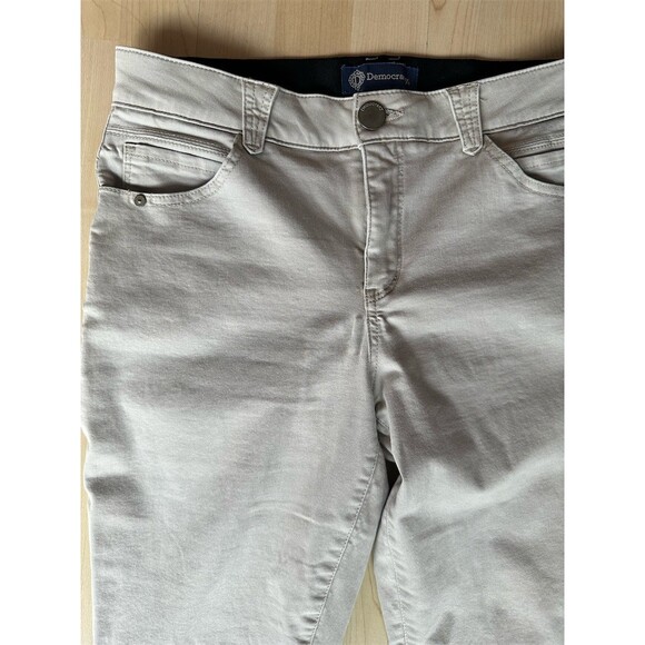 Democracy Absolution Pants Womens Petite 10P Beige Khaki Straight Leg - Picture 3 of 6